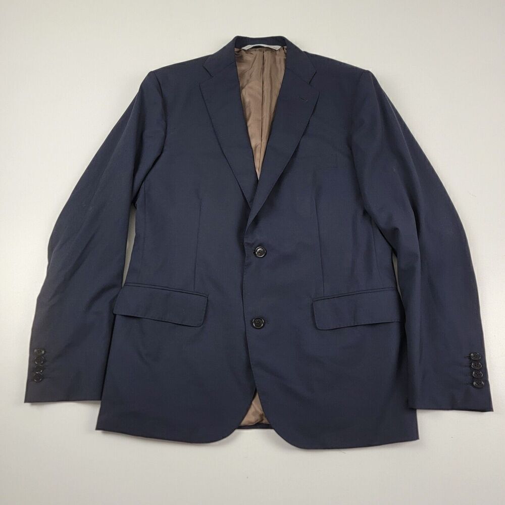 Freeman Sporting Club Suit Jacket 40 R Wool Blazerl USA‎ FSC Navy Blue Button Up